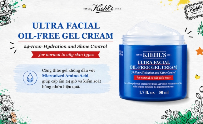 Kem dưỡng Cấp Ẩm Kiềm Dầu Kiehl's Ultra Facial Oil-Free Gel Cream