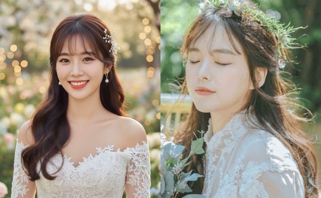 Kiểu tóc cô dâu đẹp, xu hướng, phù hợp với từng gương mặt