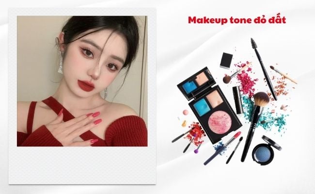 Makeup tone đỏ đất thanh lịch