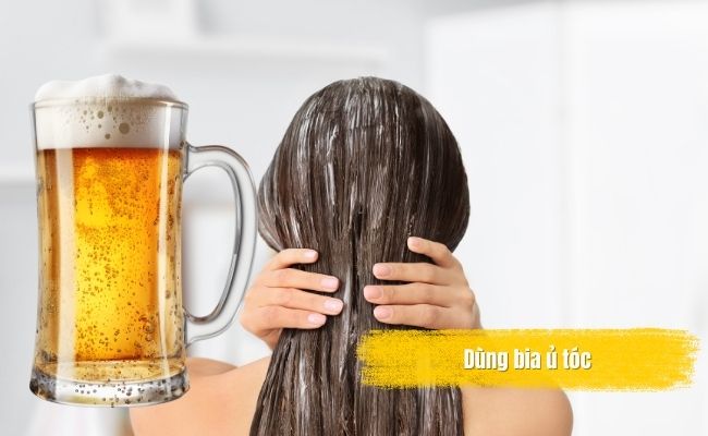 Dùng bia ủ tóc