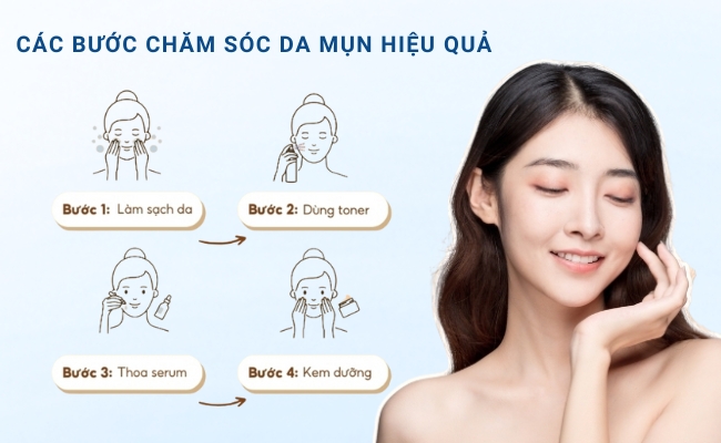 Hướng dẫn chăm sóc da mụn đúng cách