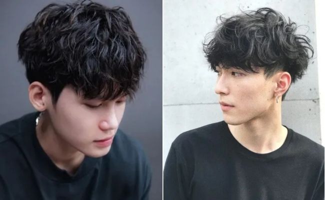 Tóc xoăn nam layer