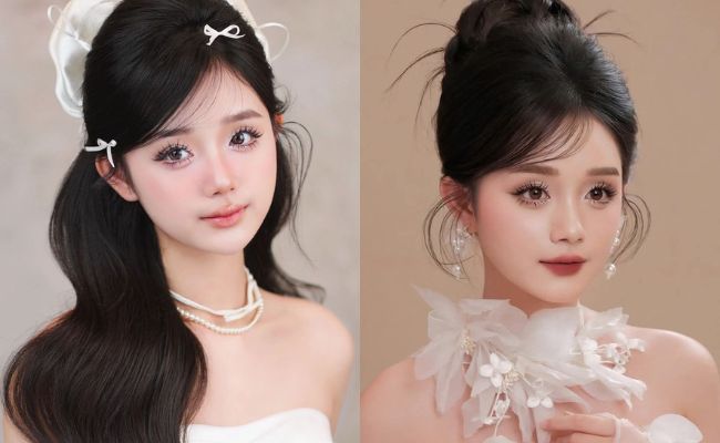 Kiểu tóc cô dâu đẹp, xu hướng, phù hợp với từng gương mặt