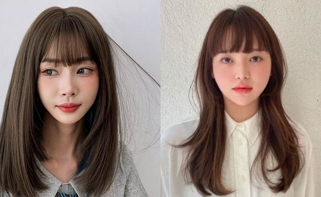 Tóc mái ngố kết hợp tóc tỉa layer thịnh hành