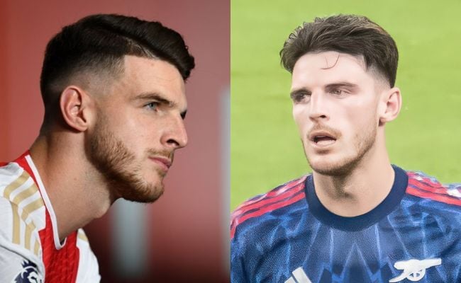 Kiểu tóc vuốt ngược sang trọng của Declan Rice