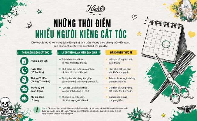 Những thời điểm nhiều người kiêng cắt tóc