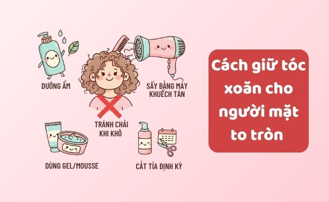 Làm thế nào để giữ tóc xoăn cho người mặt to tròn luôn vào nếp?