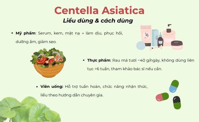 Cách dùng Centella Asiatica chăm sóc da