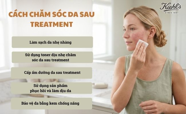 Các cách chăm sóc da sau treatment