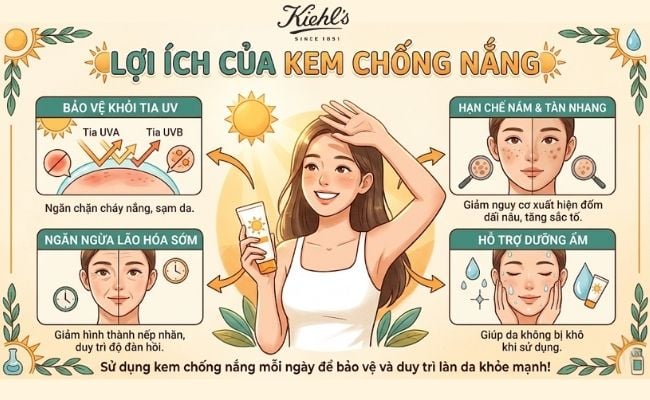 Công dụng của kem chống nắng