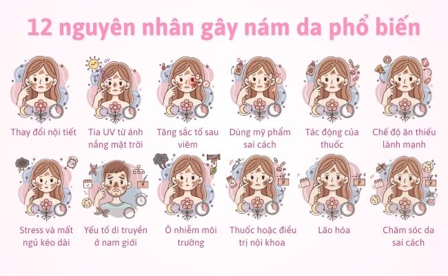 12 nguyên nhân gây nám da phổ biến bạn không nên bỏ qua