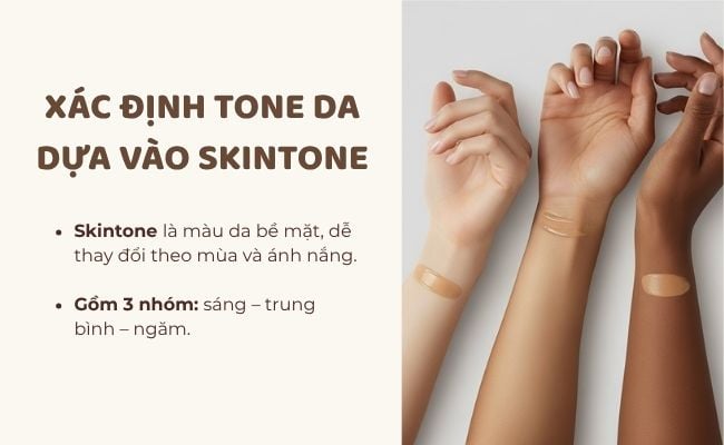 Hướng dẫn cách xác định tone da dựa vào skintone của da
