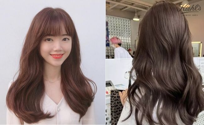 Tóc nhuộm màu cà phê tông lạnh