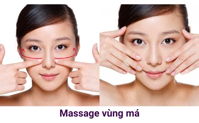 Hướng dẫn massage vùng má