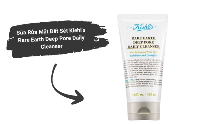 Sữa Rửa Mặt Đất Sét Kiehl's Rare Earth Deep Pore Daily Cleanser