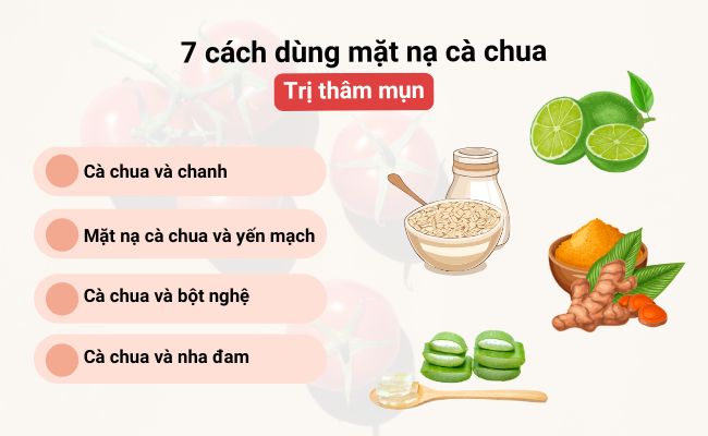 7 Cách dùng mặt nạ cà chua trị thâm mụn 2