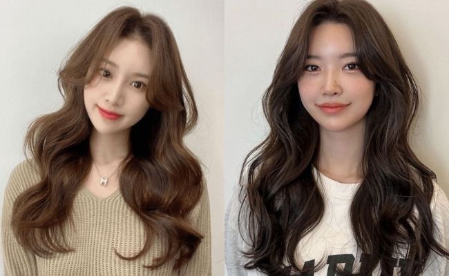 Tóc mái bay kết hợp tóc xoăn chữ S cuốn hút