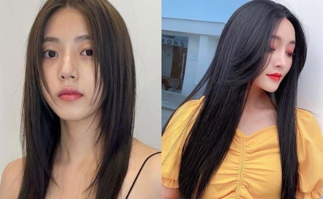 Tóc mái bay kết hợp tóc thẳng dài sang trọng