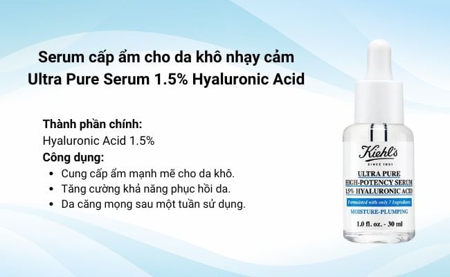 Serum cấp ẩm cho da khô nhạy cảm Ultra Pure Serum 1.5% Hyaluronic Acid
