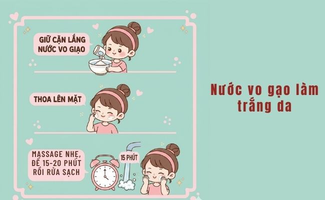 Nước vo gạo làm trắng da mặt cấp tốc tại nhà