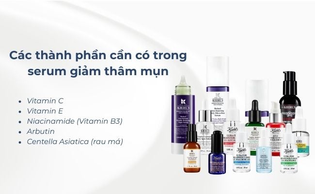 Các thành phần giúp giảm thâm mụn cần có trong serum