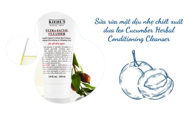 Sữa rửa mặt Kiehl’s Ultra Facial Cleanser tạo bọt dịu nhẹ, giữ ẩm tự nhiên