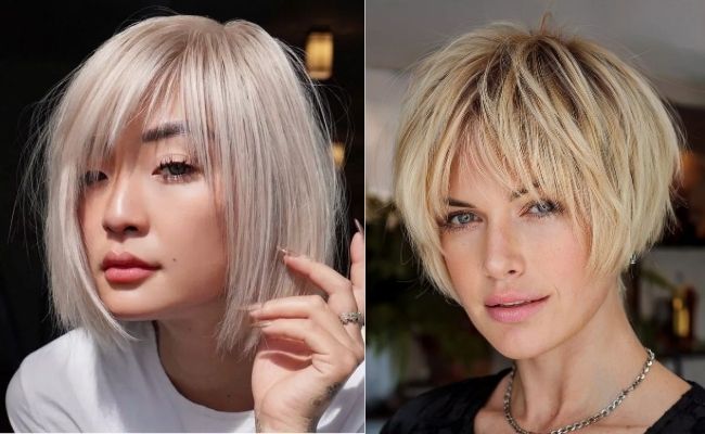 Tóc bob ngắn mái bay