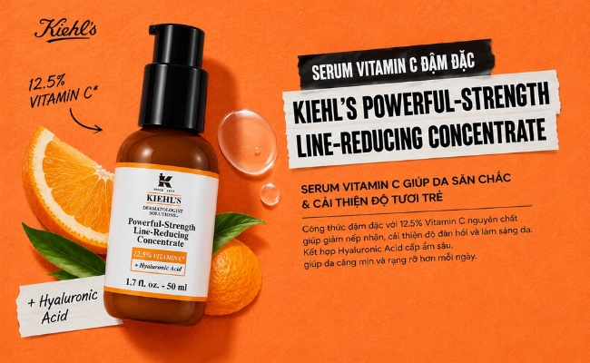 >Serum Vitamin C Kiehl's Powerful-Strength Line-Reducing Concentrate