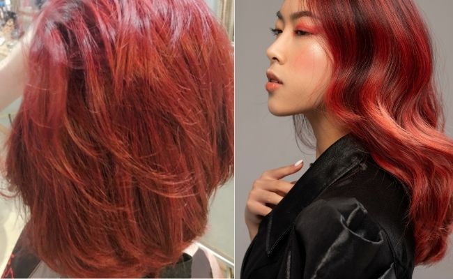 Tóc màu đỏ burgundy