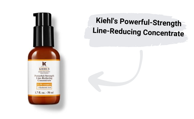 Kết hợp serum Glycolic Acid cùng tinh chất Serum Vitamin C đậm đặc Kiehl's Powerful-Strength Line-Reducing Concentrate