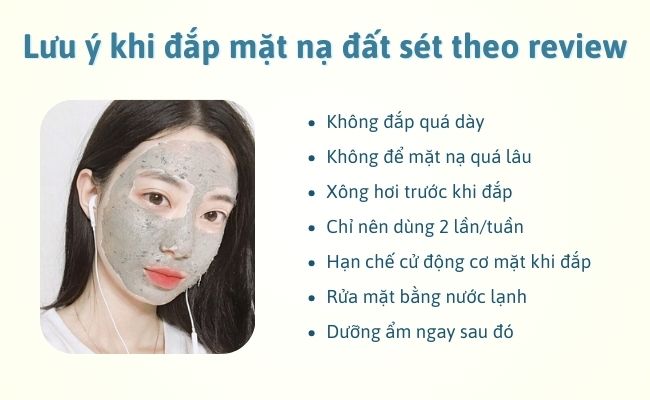 Lưu ý khi đắp mặt nạ đất sét theo review
