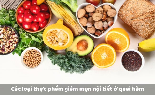 Các loại thực phẩm giảm mụn nội tiết ở quai hàm hiệu quả