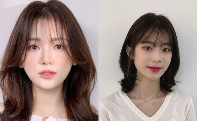 kiểu tóc mái cho mặt dài