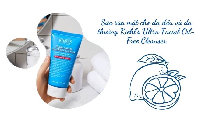  Sữa rửa mặt Kiehl’s Ultra Facial Oil-Free Cleanser kiểm soát dầu thừa hiệu quả
