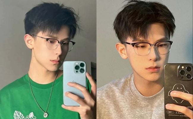 Tóc layer nam cạo hai bên rẽ ngôi