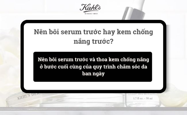 Nên bôi kem chống nắng ở bước cuối cùng