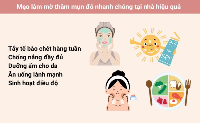 Mẹo làm mờ thâm mụn đỏ nhanh chóng ngay tại nhà hiệu quả