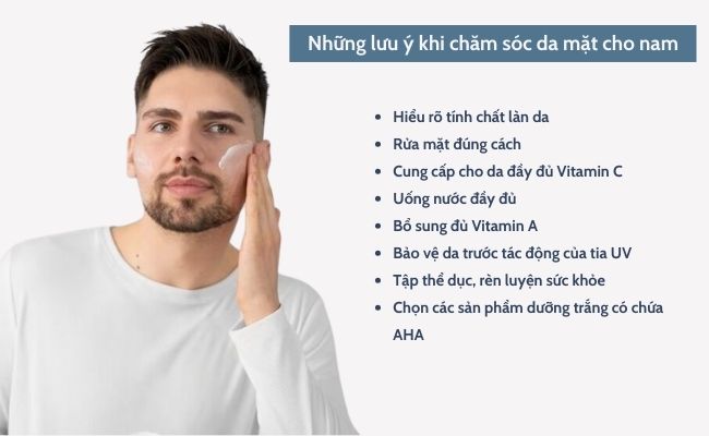 Những lưu ý khi chăm sóc da mặt cho nam