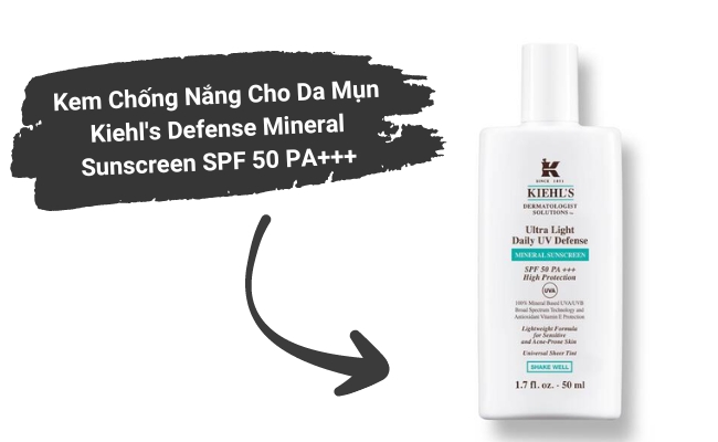 Kem Chống Nắng Cho Da Mụn Kiehl's Defense Mineral Sunscreen SPF 50 PA+++
