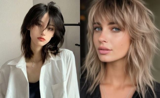 Kiểu tóc shaggy layer xoăn mềm mại