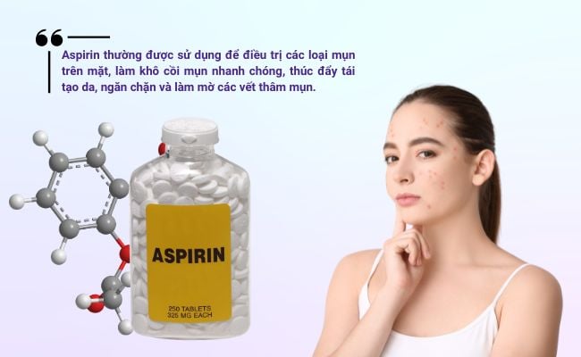Trị mụn, mờ thâm bằng Aspirin