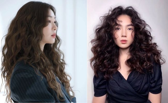 Tóc dài uốn xoăn xù mì ấn tượng