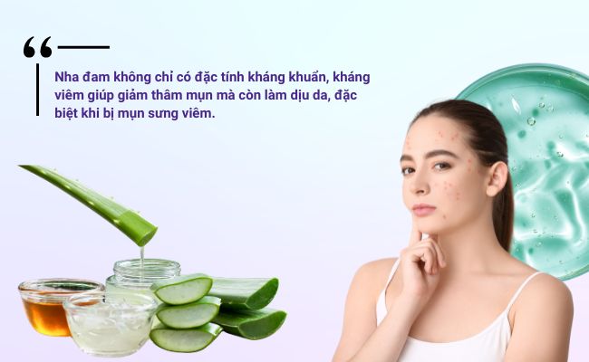 Dùng nha đam trị thâm mặt