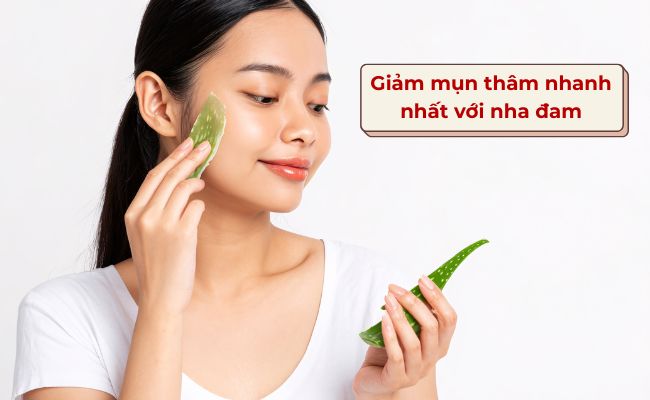 Cách giảm mụn thâm nhanh nhất với nha đam