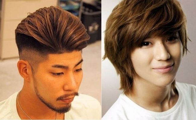 Nam da ngăm nhuộm tóc màu nâu ánh đồng