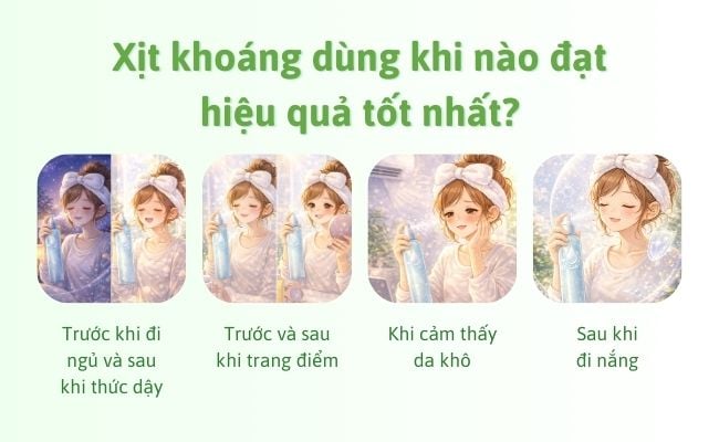 Xịt khoáng dùng khi nào đạt hiệu quả tốt nhất?