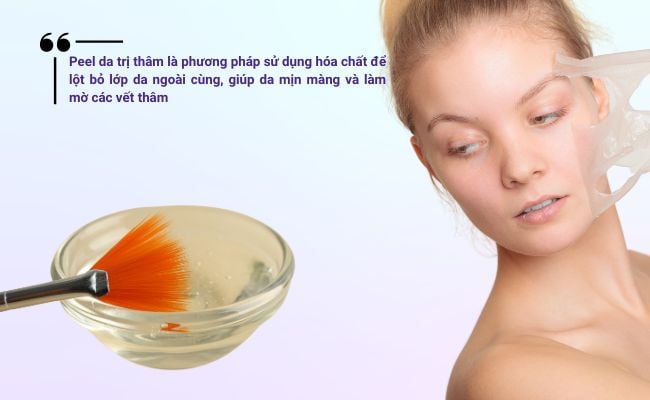 Sử dụng hóa chất để peel da trị thâm mụn