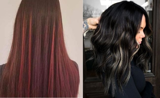 Tóc dài nhuộm highlight