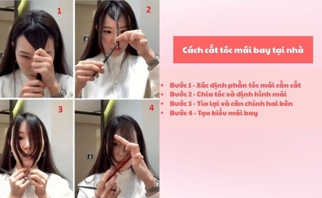 Cách cắt tóc mái bay tại nhà cực đơn giản