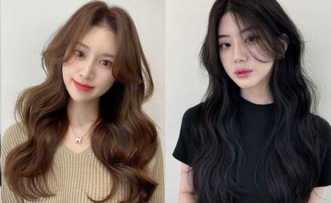 Tóc dài uốn gợn sóng nhẹ